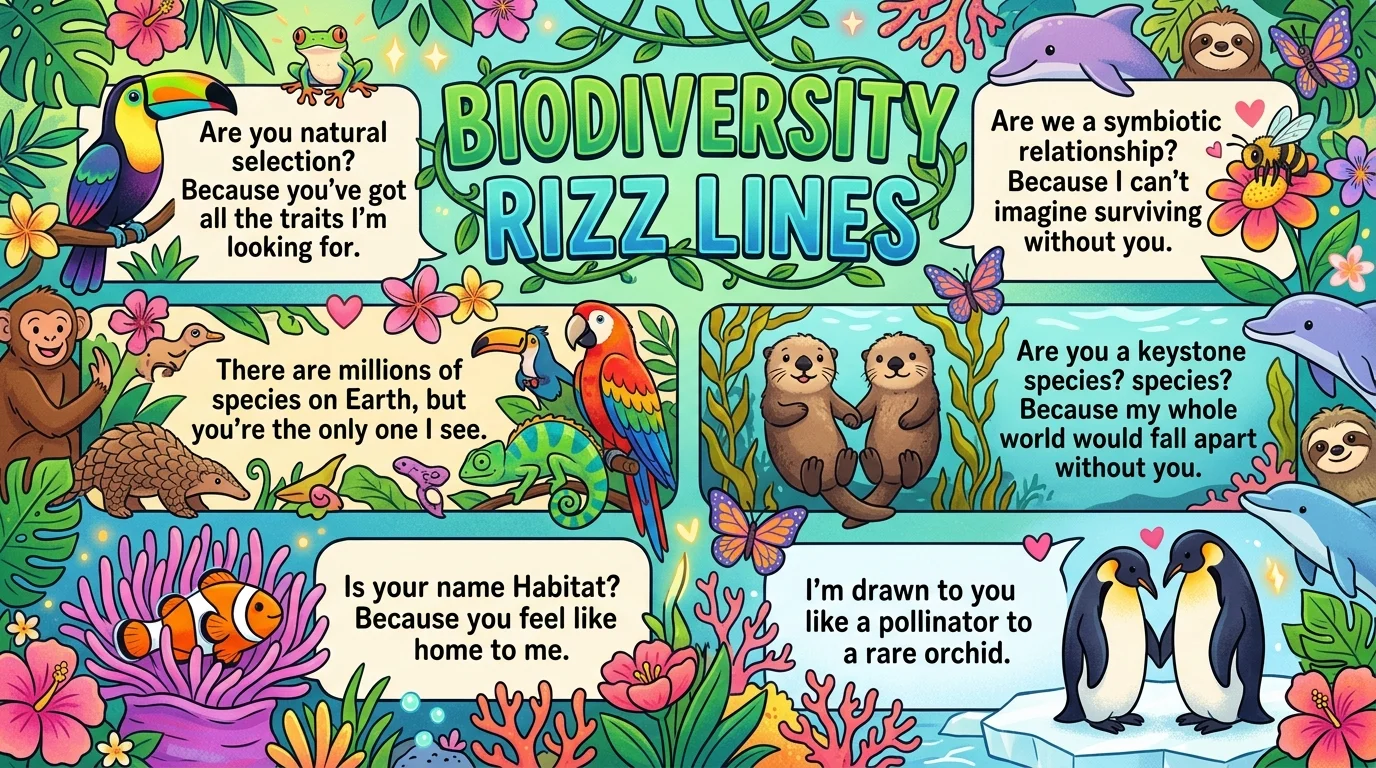Cute Biodiversity Rizz Lines