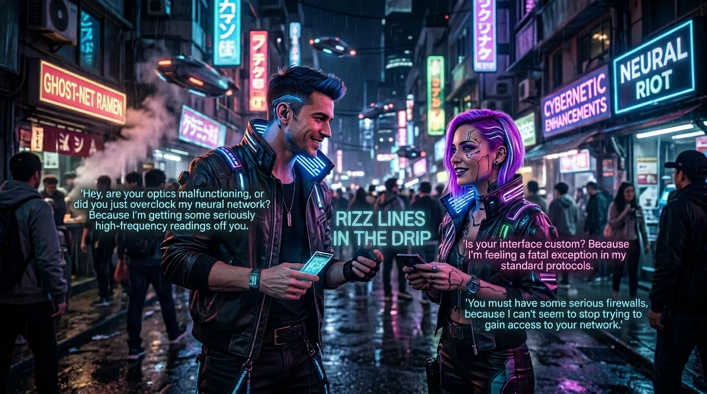 Cute Cyberpunk Rizz Lines