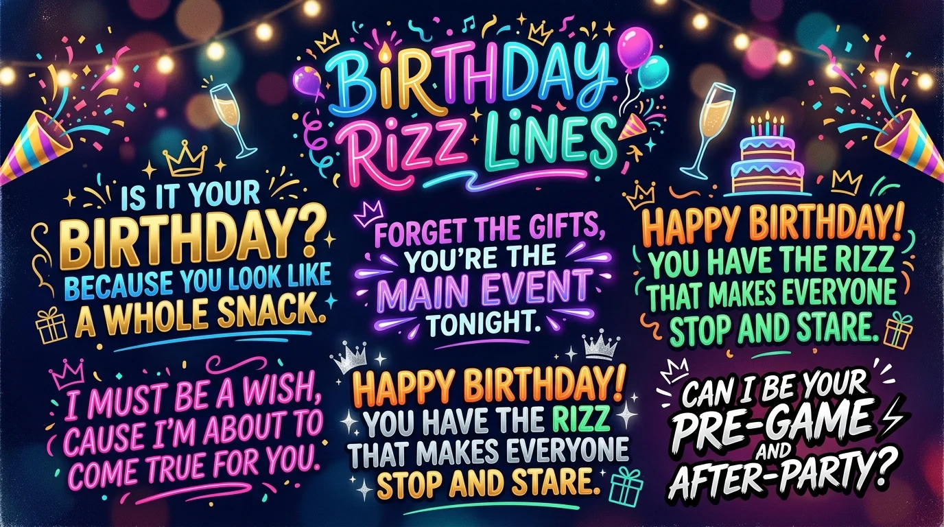 Funny Birthday Rizz Lines