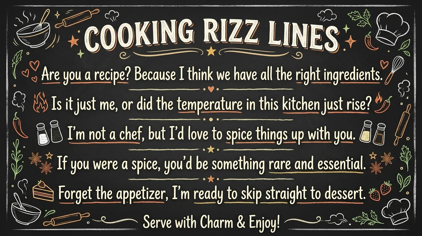 Funny Cooking Rizz Lines