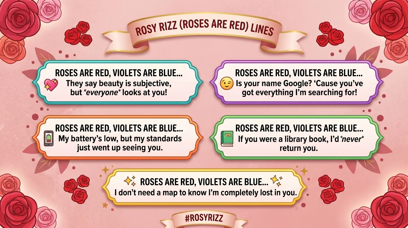 Romantic Rosy Rizz (Roses Are Red) Lines
