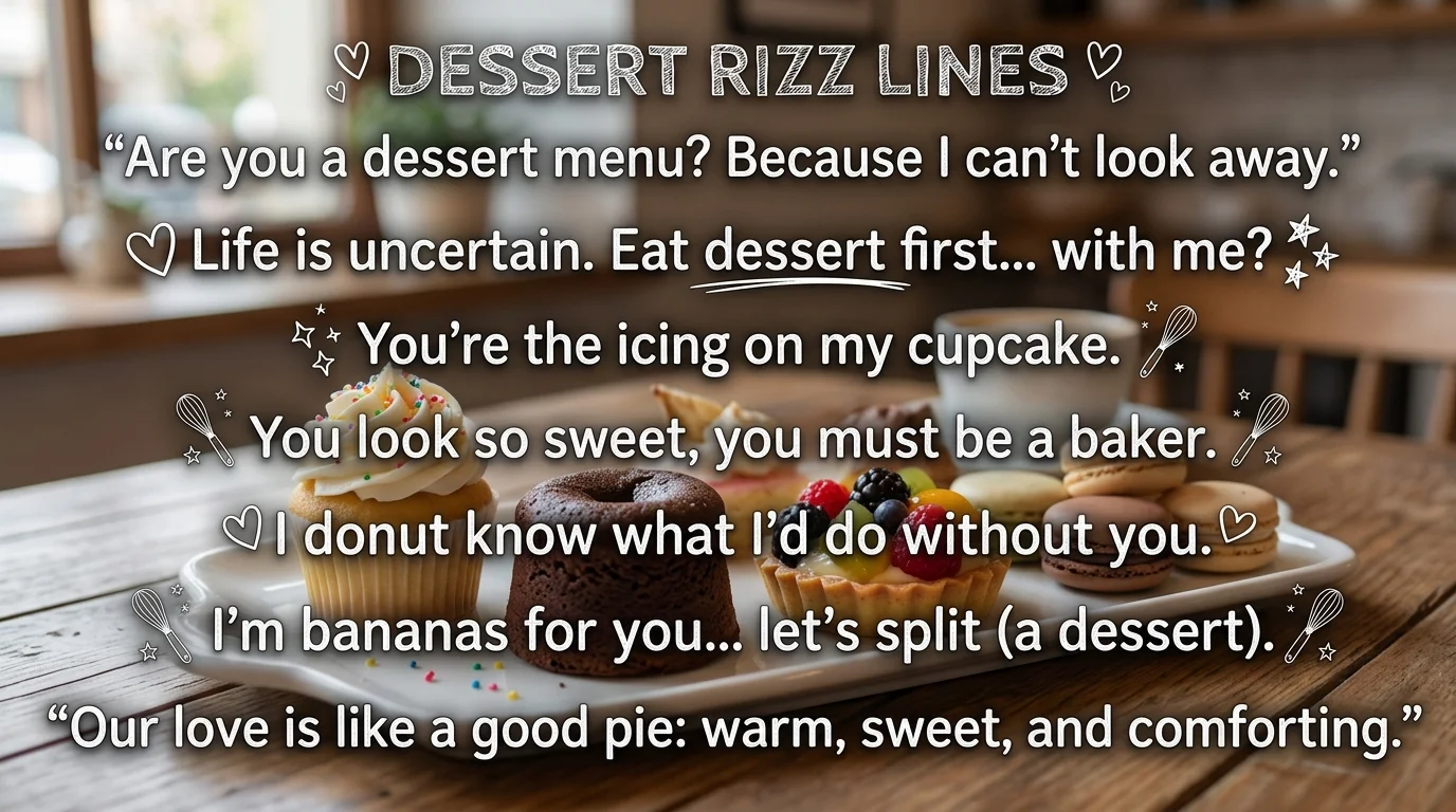 Sweet Dessert Rizz Lines